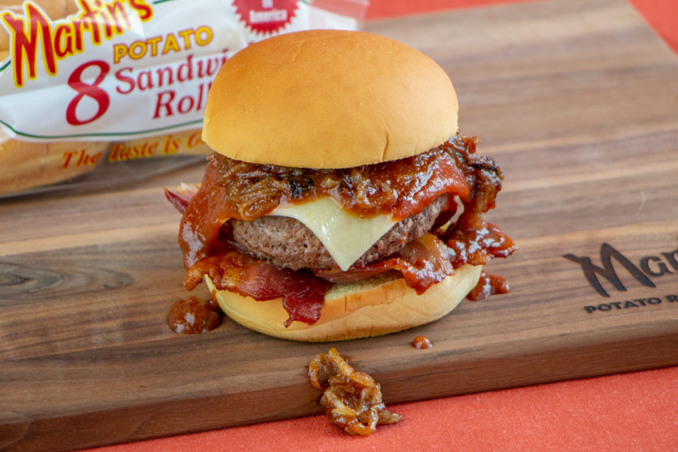 Maple BBQ Bacon Burger - Martin's Famous Potato Rolls and Bread