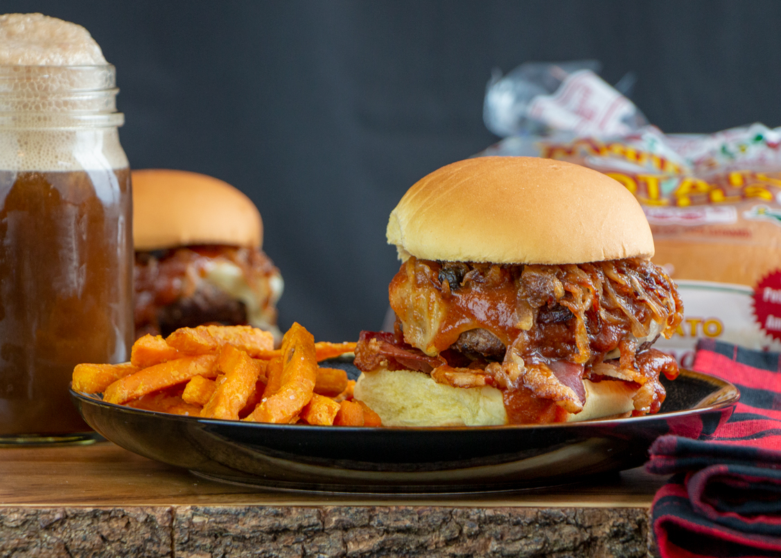 Maple BBQ Bacon Burger - Martin's Famous Potato Rolls and Bread