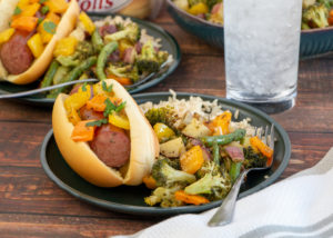 One Pan Healthy Sausage and Veggies