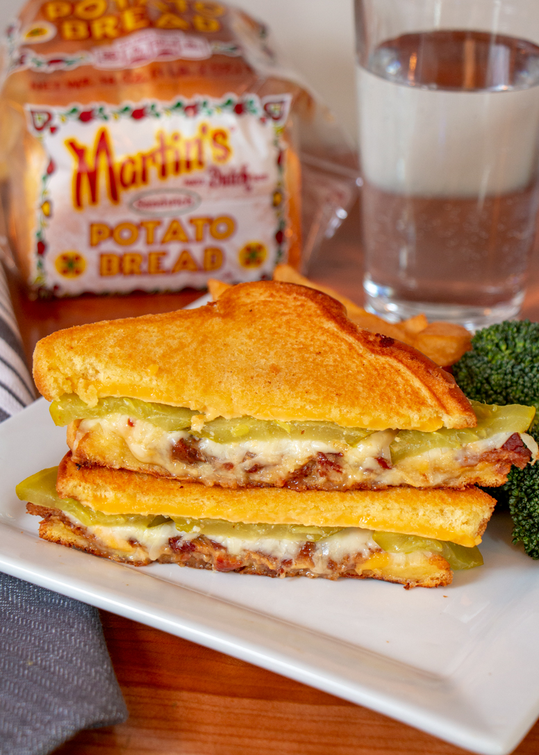PickleandBaconGrilledCheese3 Martin's Famous Potato Rolls and Bread