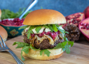 Pomegranate Brie Burger