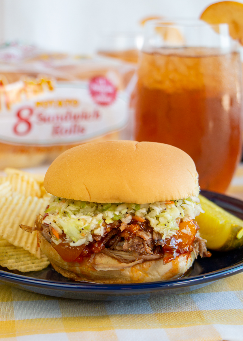 Pulled Pork with Peach BBQ Sauce