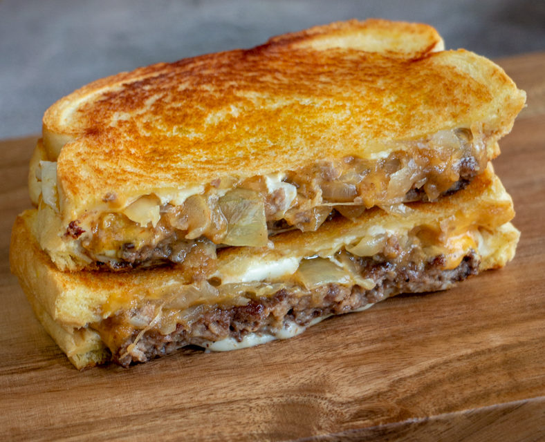 Smash Burger Grilled Cheese - Martin's Famous Potato Rolls and Bread