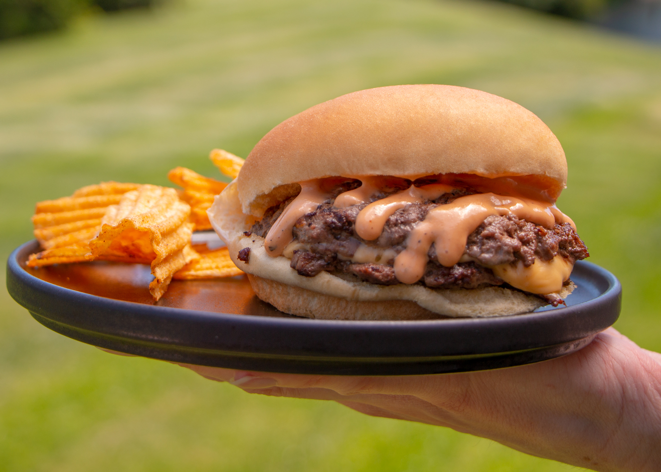 Double Smash Burger - Martin's Famous Potato Rolls and Bread