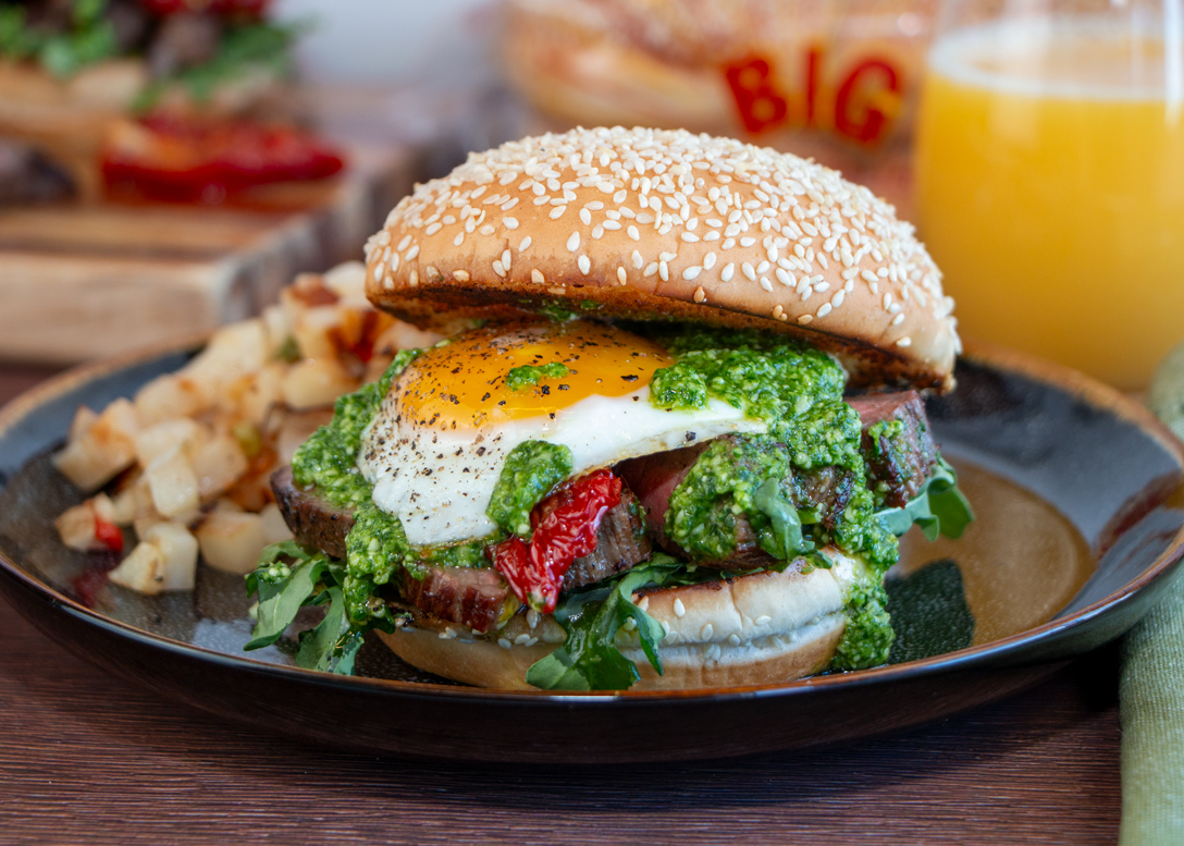 Steak and Egg Sandwich