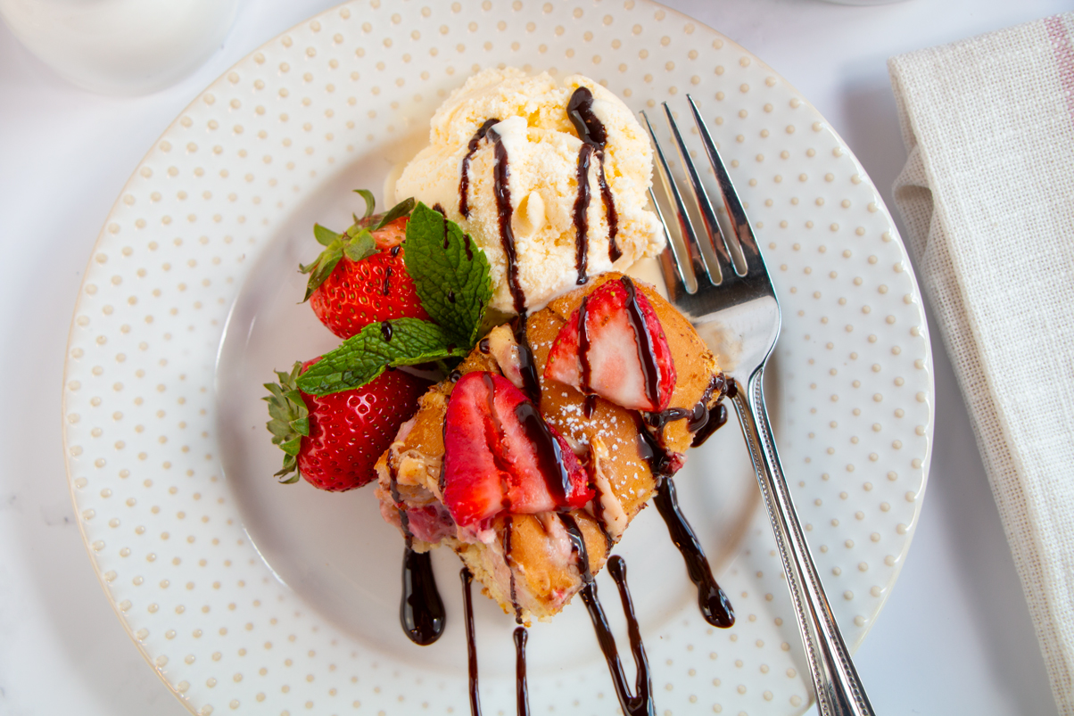 Strawberries and Cream French Toast Casserole