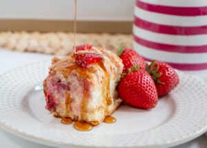 Strawberries and Cream French Toast Casserole