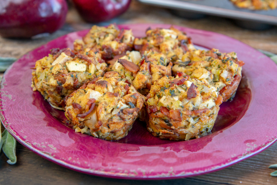 Thanksgiving Leftovers Recipe 8 - Bacon Apple Stuffins