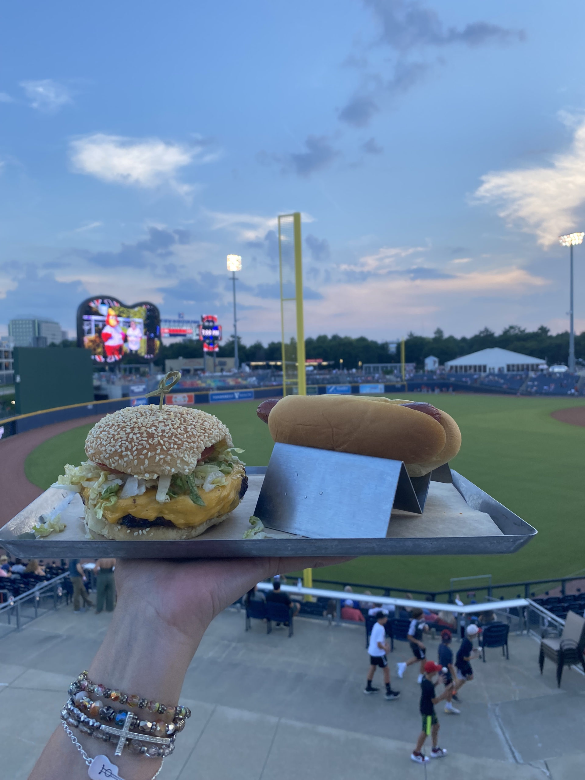 Burger and Hot Dog at First Horizon Park - home of Nashville Sounds