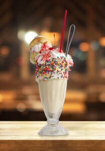 Vanilla Sprinkles Exploding Milkshake