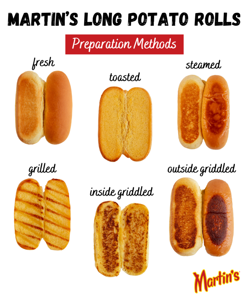 Martin's Long Potato Rolls Preparation Methods